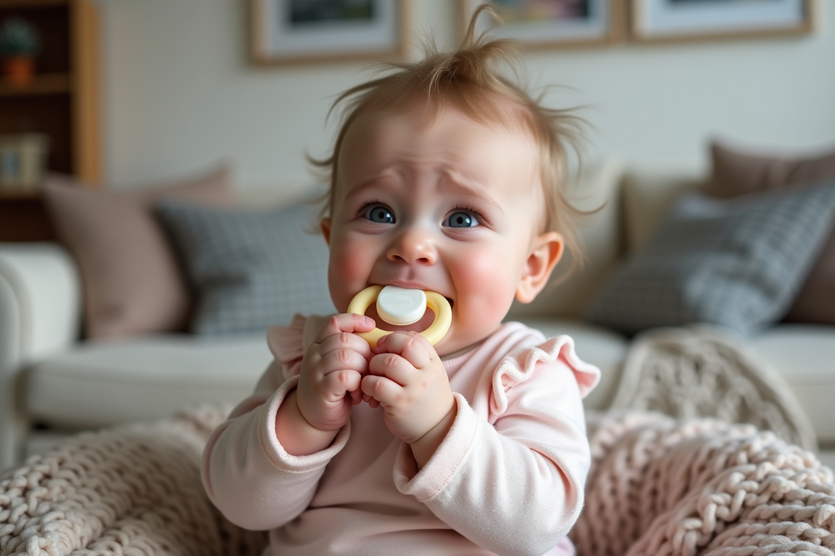 Signes d&rsquo;une poussée dentaire chez le bébé : les symptômes à surveiller.