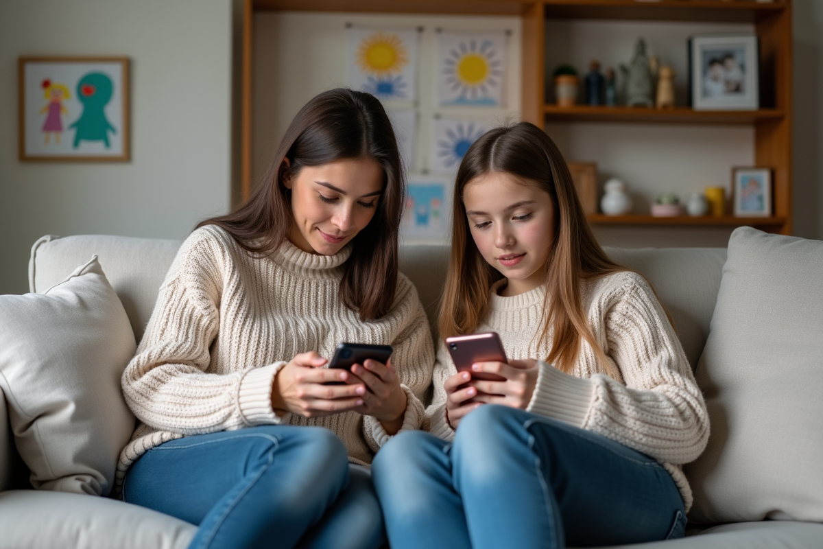 Technologies comme les téléphones portables et leur effet sur la vie de famille